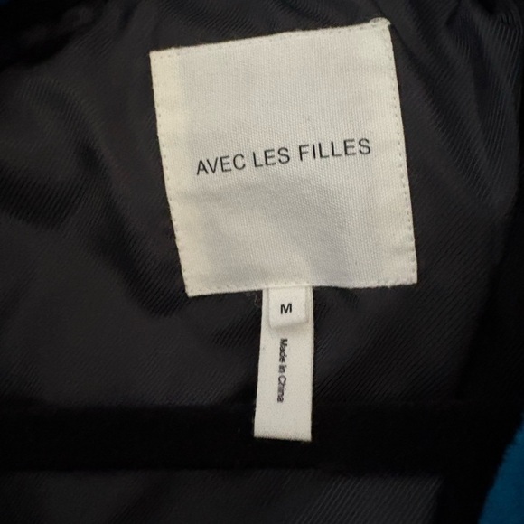 Women’s Avec Les Filles Faux Fur Plush Blue Coat - Size M - Picture 3 of 3